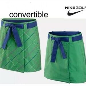 Nike Golf Dri-Fit Reversible Skirt Women's size 4 Green Plaid And Solid